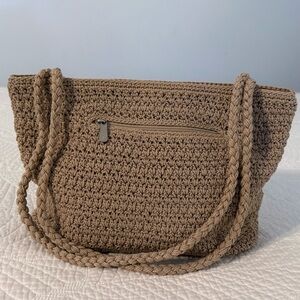 SAK Taupe Textured Shoulder Bag